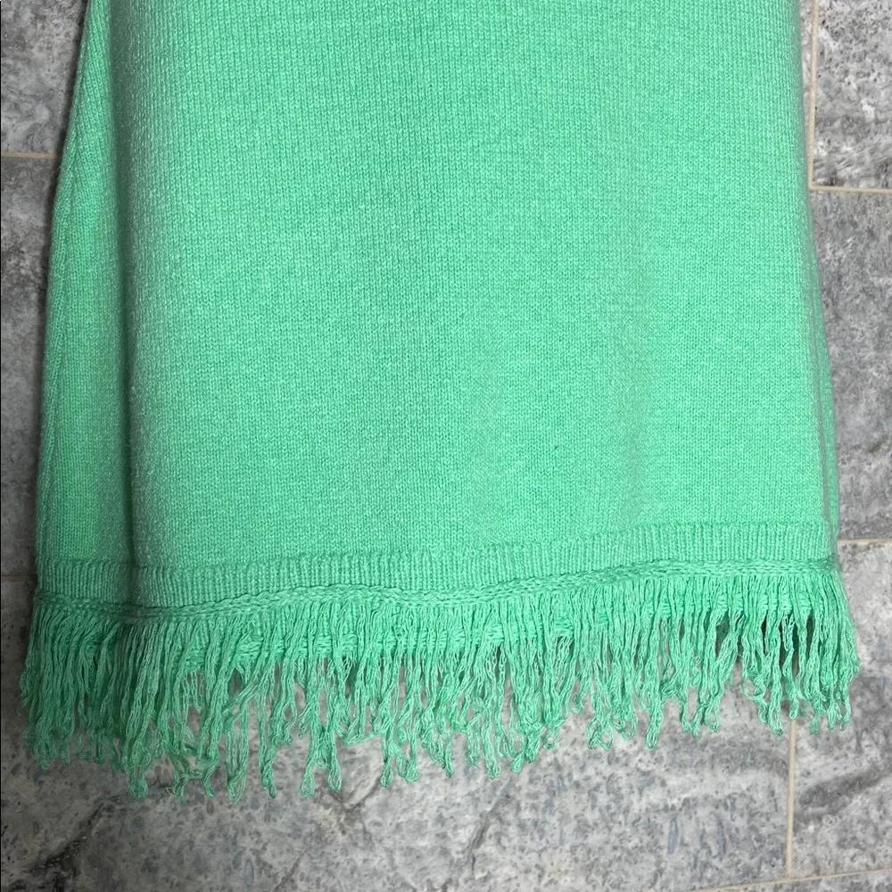 💥HP💥🆕NWT Matthew Bruch Sleeveless Fringe Tank Knit Dress – US 4 – Mint Green - Picture 4 of 8